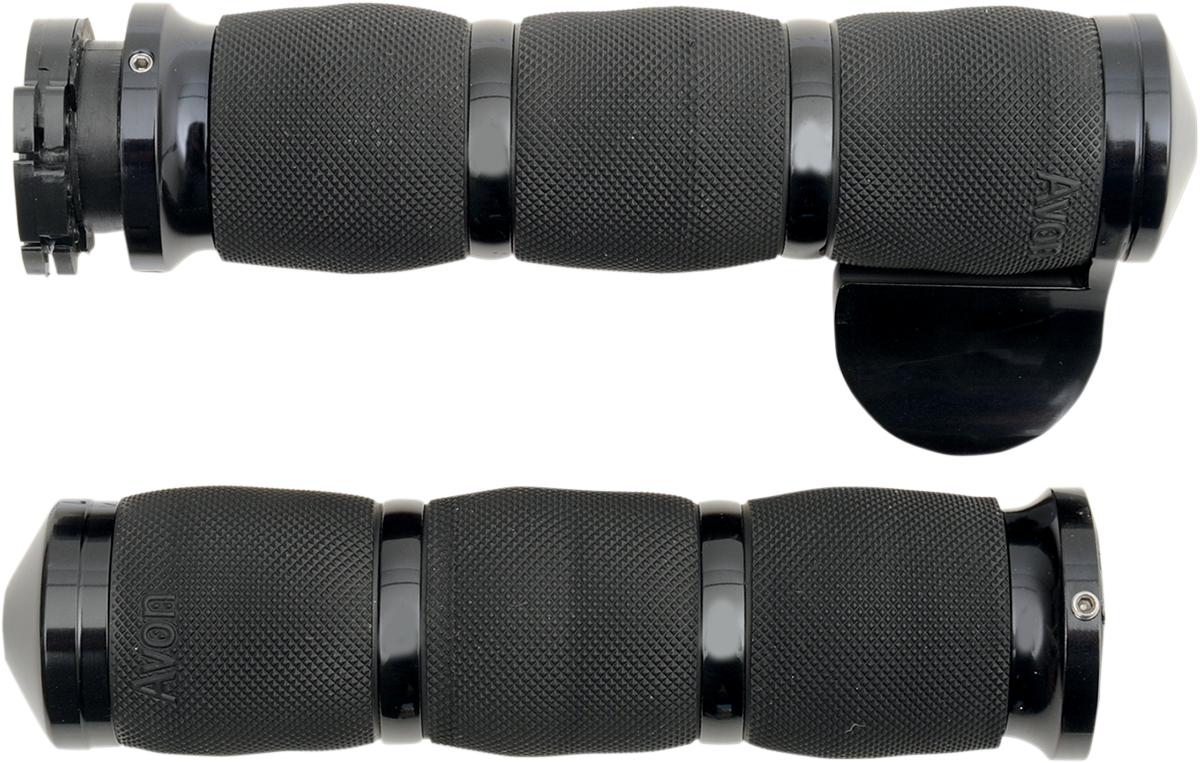 AVON GRIPS 3-Ring Air Cushioned Grips - Throttle Boss / Anodized 0630-0847