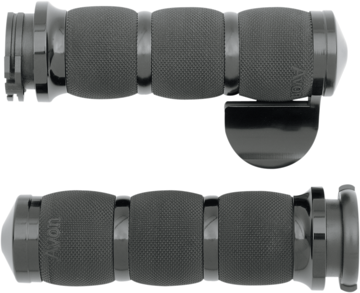 AVON GRIPS 3-Ring Air Cushioned Grips - Throttle Boss / Anodized 0630-1215