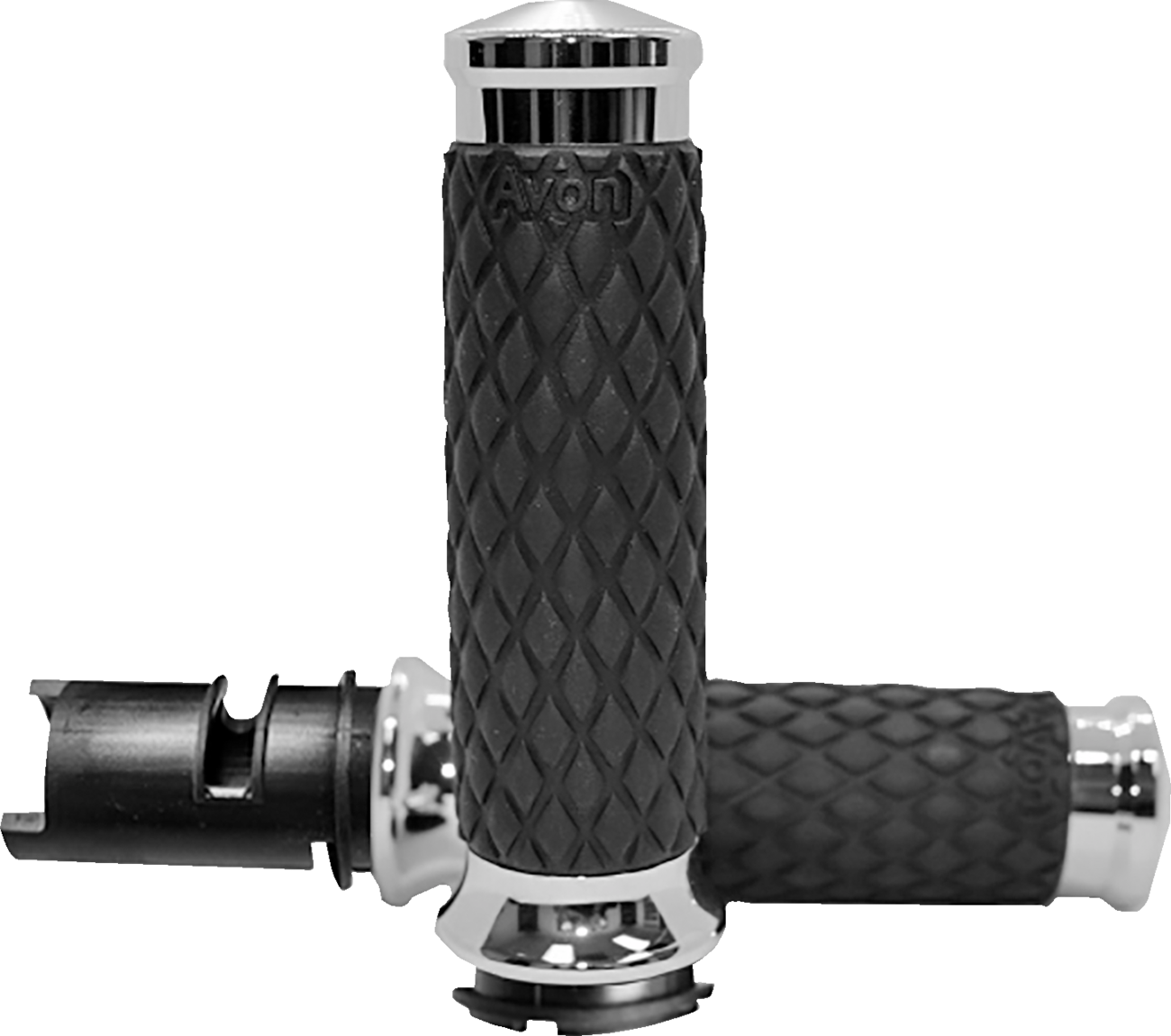 AVON GRIPS Diamond Contour Grips - Chrome / TBW 0630-3333
