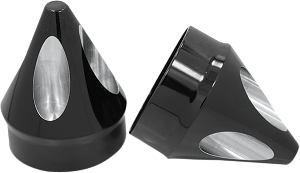 AVON GRIPS Front Axle Nut Cover - Black / Spike / 1" 0214-0775