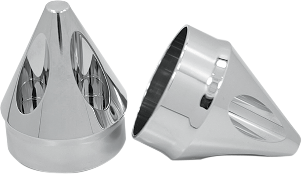 AVON GRIPS Front Axle Nut Cover - Chrome / Spike / 7/8"/1" 0214-0852