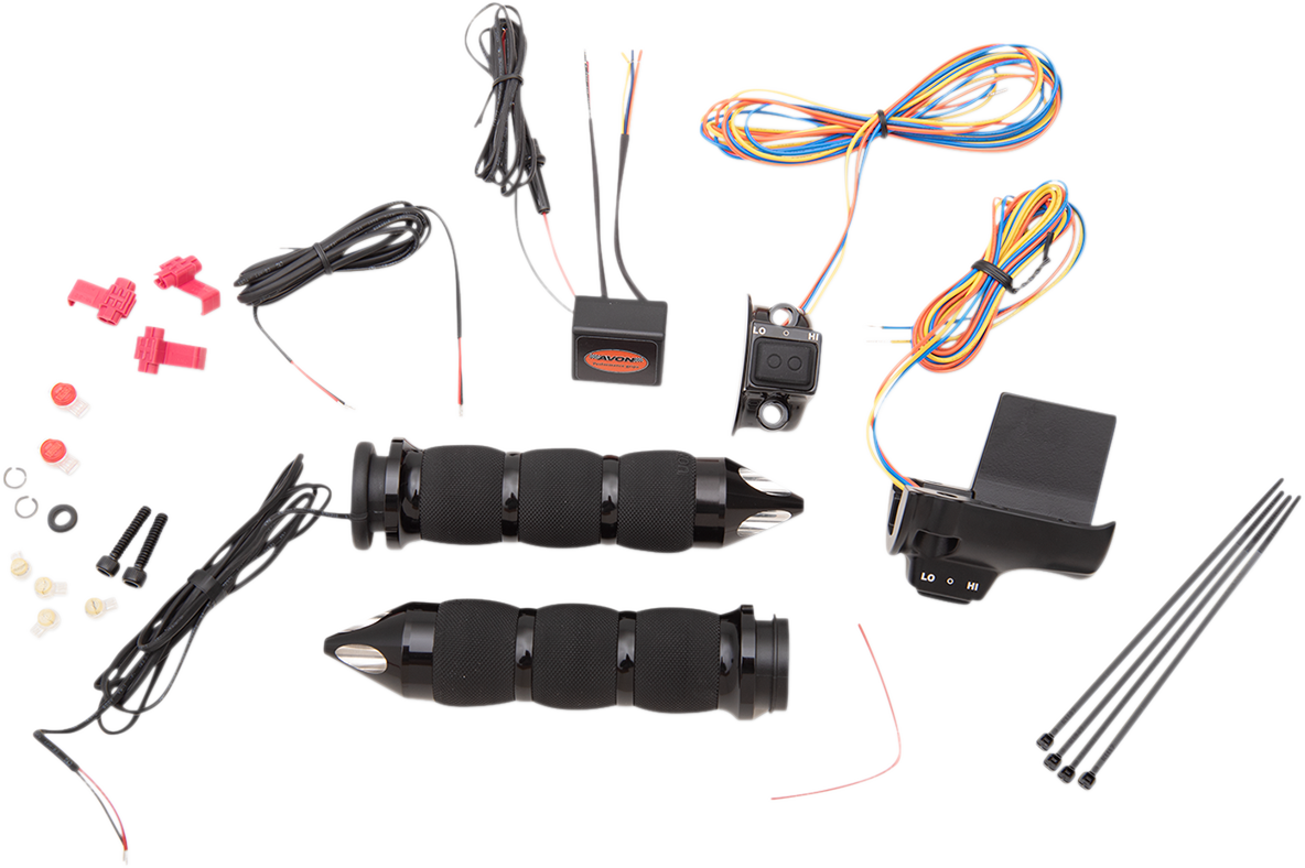 AVON GRIPS Heated Grips - Air Cushion / Spike / TBW / Black 0631-0264
