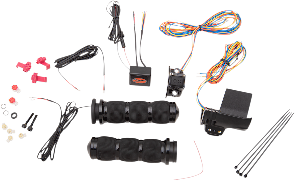 AVON GRIPS Heated Grips - Air Cushion / TBW / Black 0631-0262
