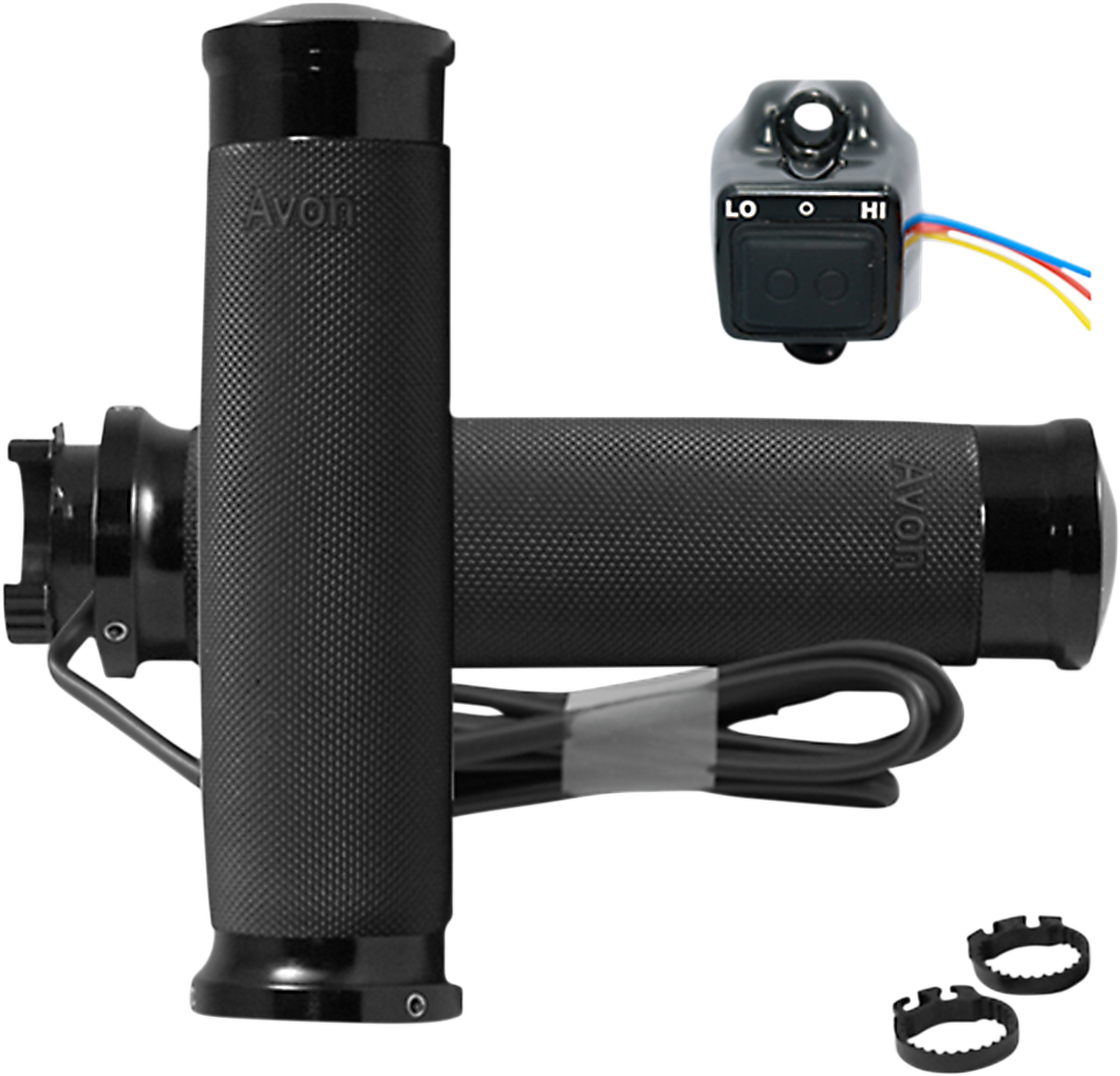 AVON GRIPS Heated Grips - Custom Contour / Metric / Black 0631-0211