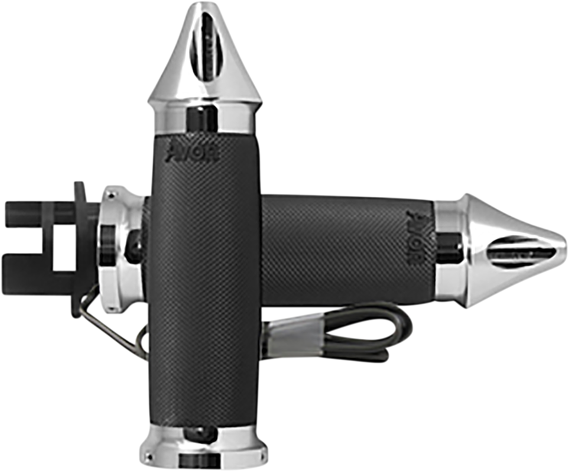 AVON GRIPS Heated Grips - Custom Contour / Spike / Indian / Chrome 0631-0230