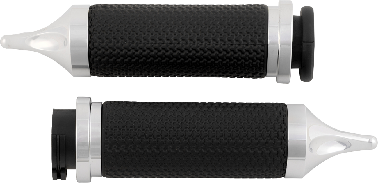 AVON GRIPS Vibration Dampening Memory Foam Grips - Large / Spike / Chrome 0630-1887