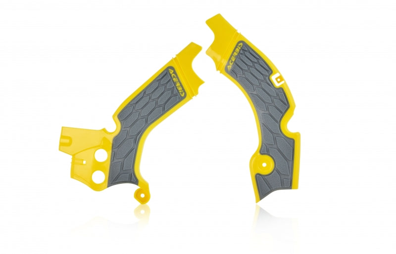 Acerbis 2008-2017 Suzuki RMZ450 Frame Guards- X-Grip - Yellow/Gray - 2630531120