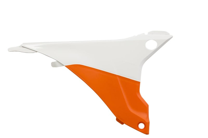 Acerbis 2014-2016 KTM EXC/EXC-F/XCF-W/XC-W Airbox Cover - White/16 Orange - 2374125412