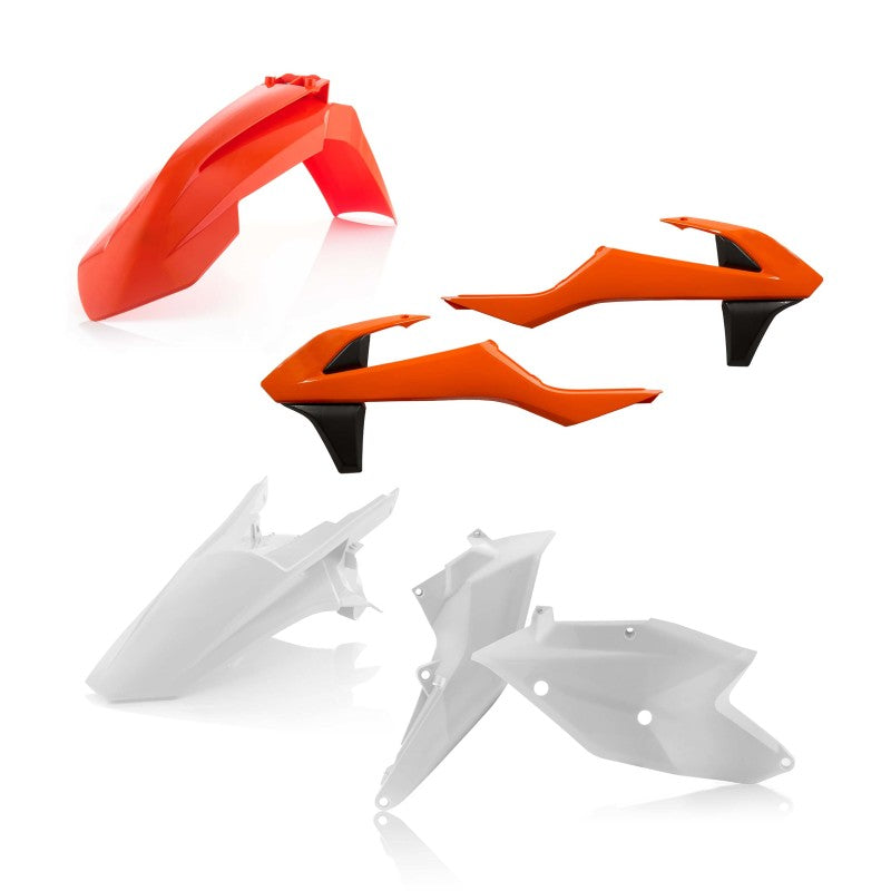 Acerbis 2016-2018 KTM 125-450 SX/ SX-F/ XC-F /XC Plastic Kit - 16 Orange - 2421075135