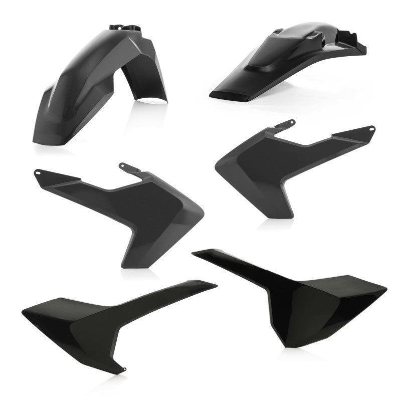 Acerbis 2017-2019 Husqvarna TE150/250/300/ FE250/350/450/501/ TE250i/ TE300i Plastic Kit - Black - 2634020001