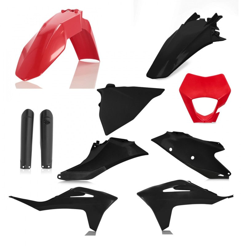 Acerbis 2021-2023 GasGas EC250/300/250F/350F Full Plastic Kit - Red/Black - 2872811018