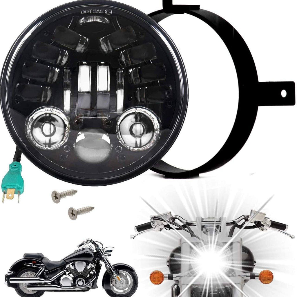 Eagle Lights 5.75" Honda VTX LED Headlight Kit with Integrated Turn Signals. Bracket included.  Plug and Play fits 2002-2008 VTX 1800, VTX 1300