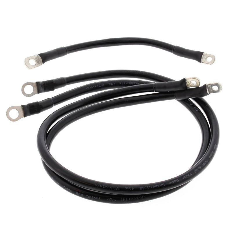 All Balls Racing 1980-1981 Harley-Davidson FLH Electra Glide Battery Cable Kit Black - 79-3007-1