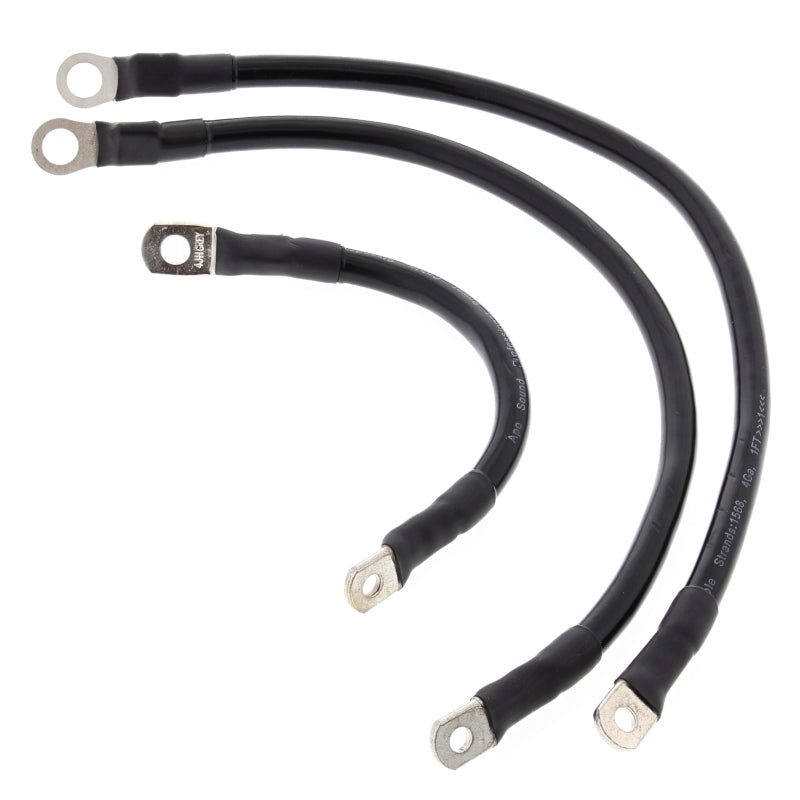 All Balls Racing 1986-1988 Harley-Davidson FLST Heritage Softail Battery Cable Kit Black - 79-3001-1