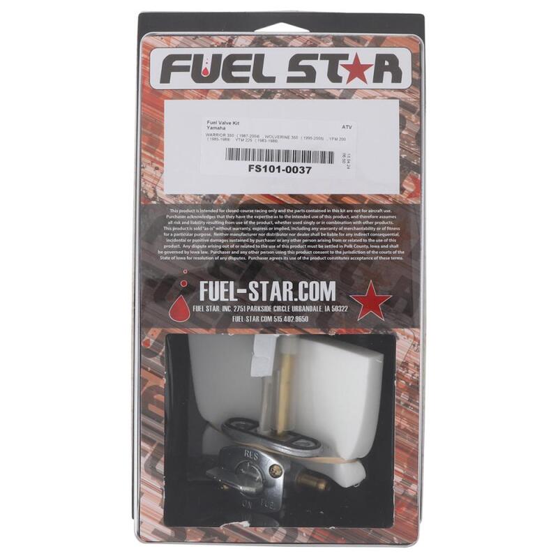 All Balls Racing 1986-1989 YFM 200 DX/1985 YFM 200 Moto-4/1995-2005 YFM 350 FX Wolverine 4x4 Fuel Valve Kit - FS101-0037