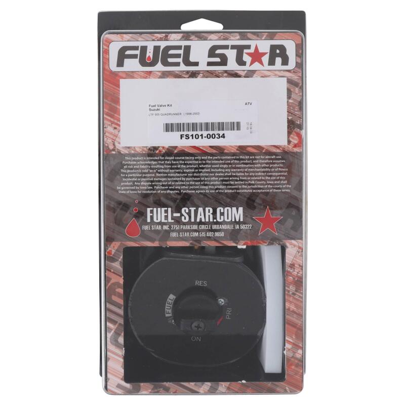 All Balls Racing 1999/2001-2002 LT-F 500 QuadRunner 4x4 Manual Fuel Valve Kit - FS101-0034