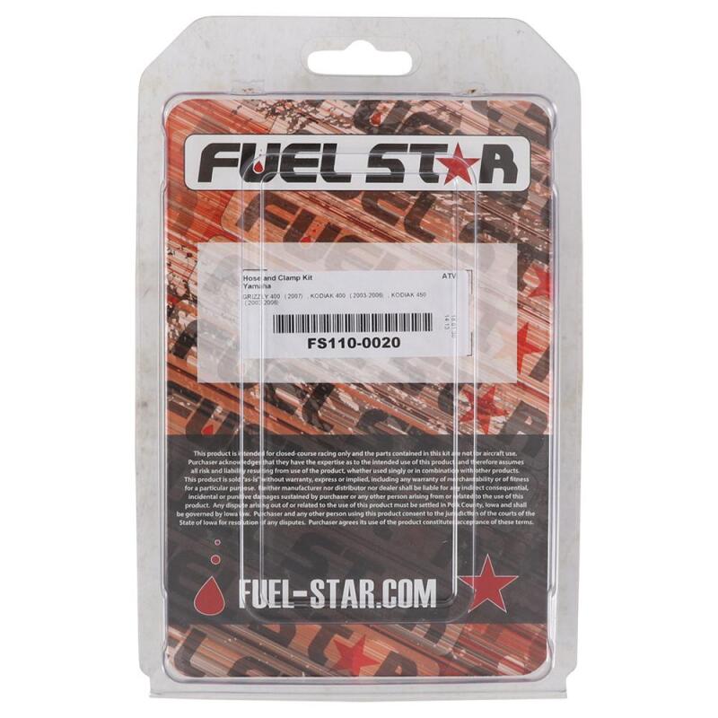All Balls Racing 2003-2006 YFM 400 FA Kodiak 4x4/2007 YFM 400 FG Grizzly IRS 4x4 Hose & Clamp Kit - FS110-0020