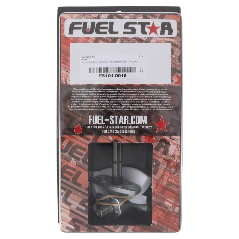 All Balls Racing 2005-2007 TRX 250 TE Recon/TRX 250 TM Recon Fuel Valve Kit - FS101-0016