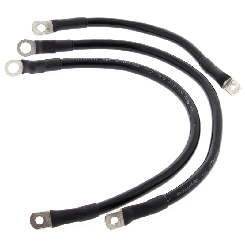 All Balls Racing 2066-1977 Harley-Davidson FLH Electra Glide Battery Cable Kit Black - 79-3006-1