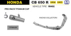 71217PR Arrow Pro-Race Slip-on Exhaust, Titanium for Honda CB650R/CBR650R 19-23