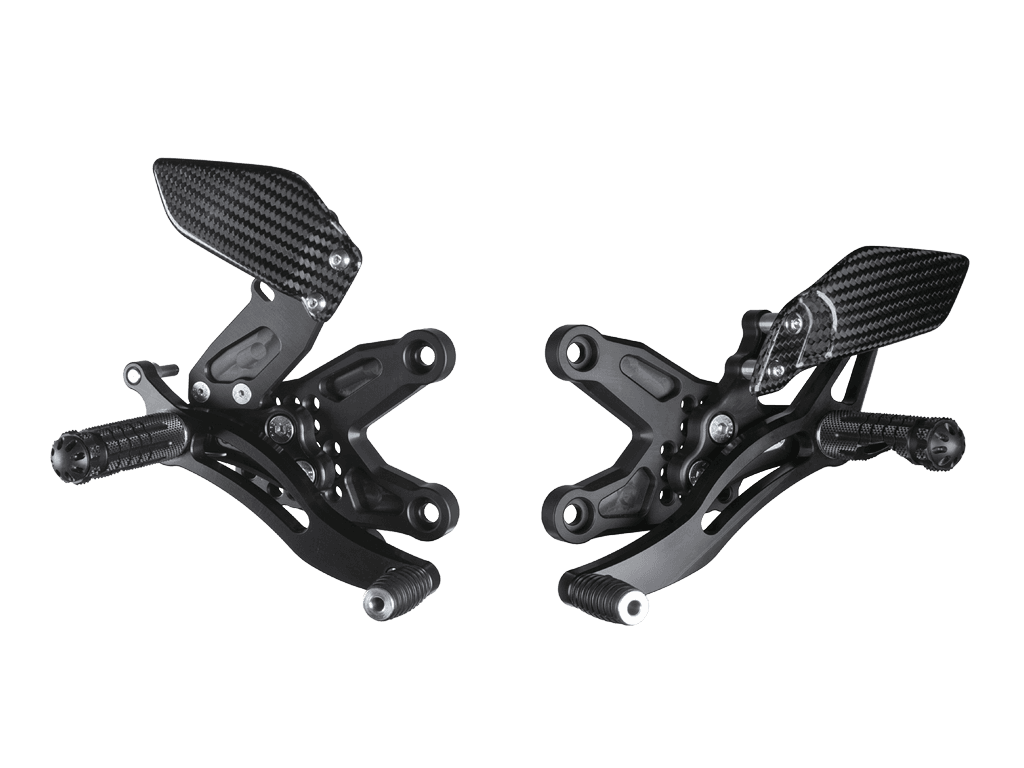 Bonamici BMW S1000RR Rearsets (08-14) w/ Carbon Fiber Heel Plates
