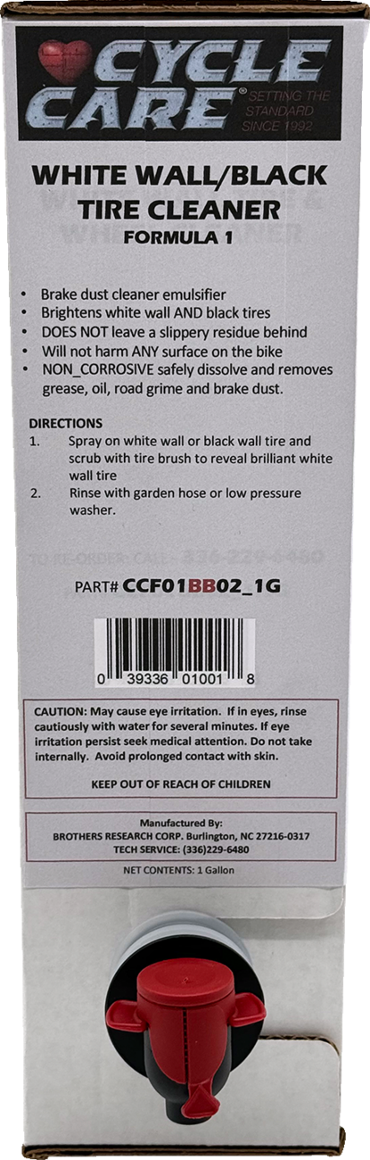 CYCLE CARE FORMULAS Formula 1 Wheel & Tire Cleaner - Bag in Box / 1 US gal. 3704-0433