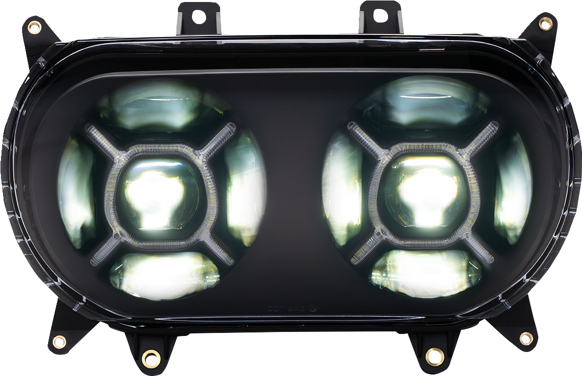 CUSTOM DYNAMICS LED Headlight - Black / FLTR 2001-2603
