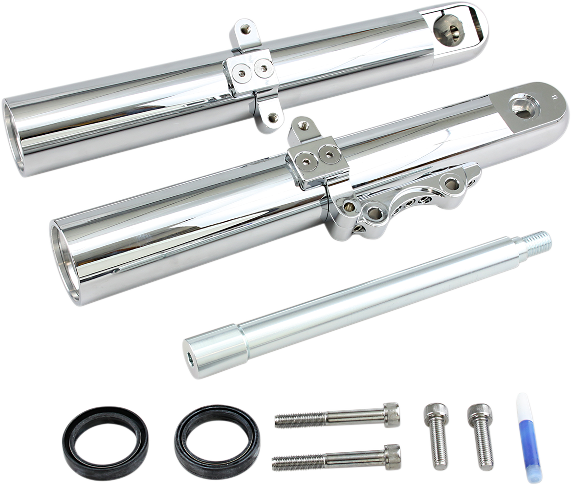 ARLEN NESS Fork Legs - Chrome / Hot Legs / Custom Single Disc / Smooth / '00-'07 0411-0021