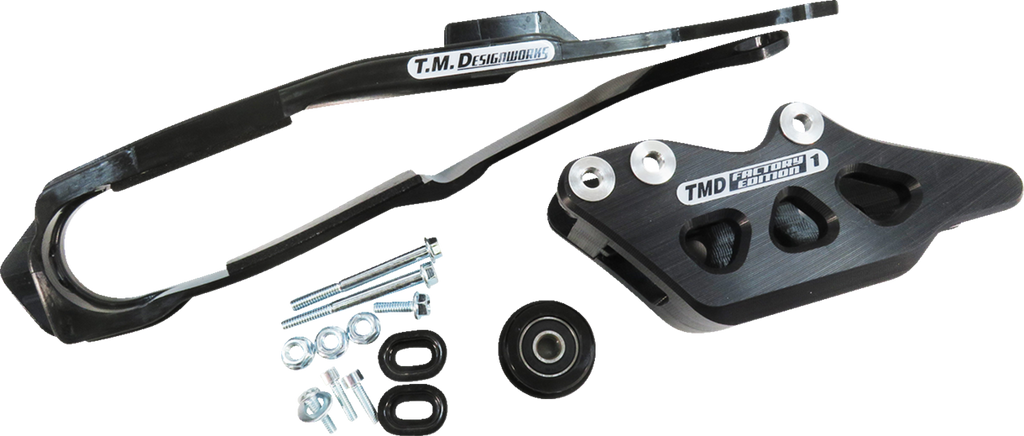 T.M. DESIGNWORKS Chain Guide and Slider Kit - Chain Guide/Slider / Black / Honda 1231-1545