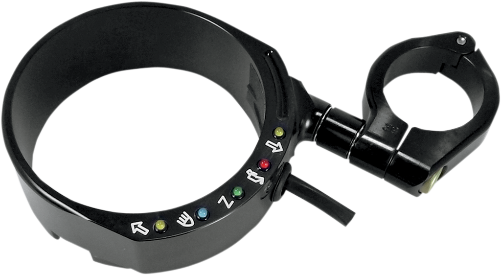 JOKER MACHINE Speedometer Relocation Bracket with Easy Mount Clamp - Black Anodized / For 39 mm Fork 2210-0336