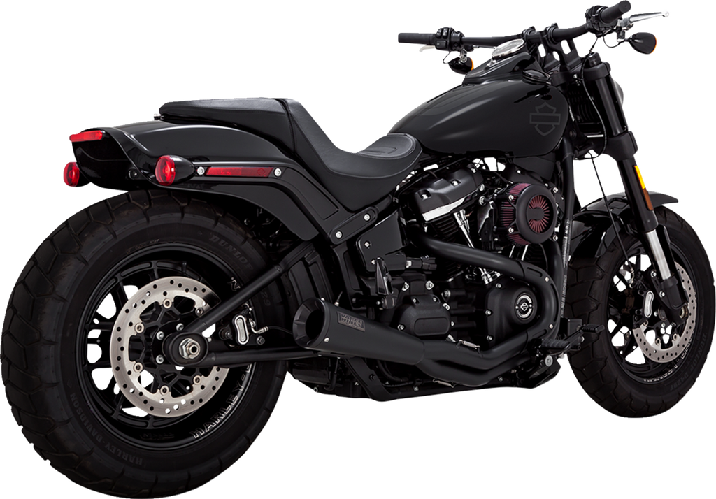 2-into-1 Upsweep Exhaust System - Black - Stainless Steel