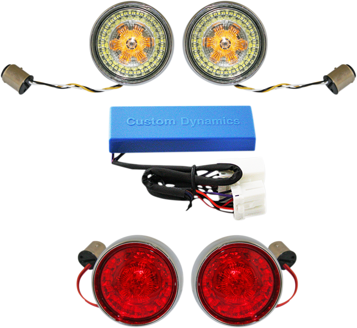 CUSTOM DYNAMICS Full Bullet Turn Signal Conversion Kit - Chrome 2020-1700