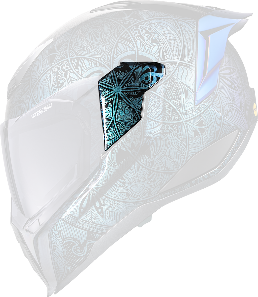 ICON Ultraflite™ Helmet Side Plates — Opal Mandala
