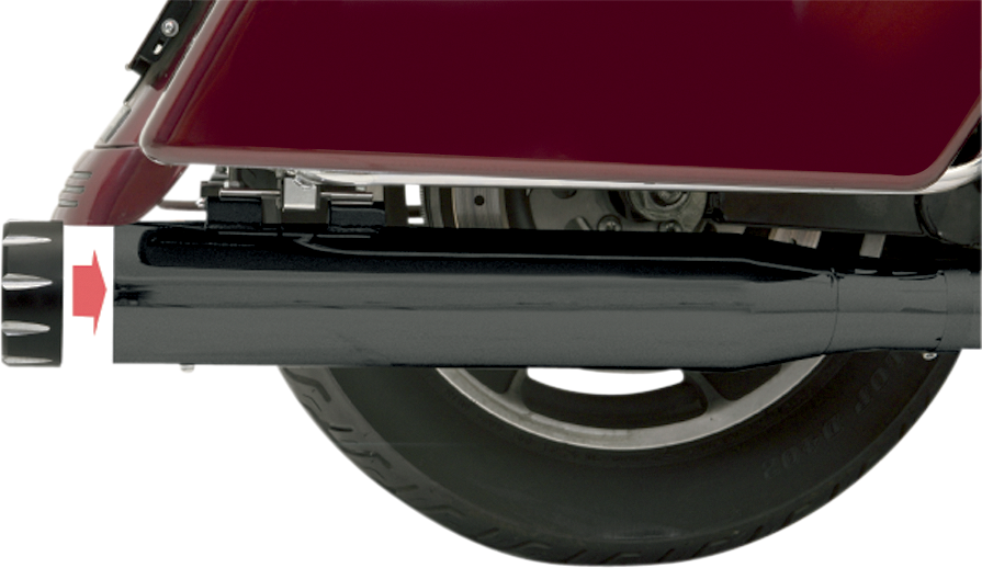 4" Quick Change Series Slip-On Mufflers - Black - FL '95-'16