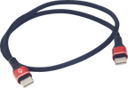 RIDEPOWER 24" Male USB-C to Male USB-C Data and 3.0 Fast Charging Phone Charger Cable - Male USB-C to Male USB-C Cable / Phone / Fast/Charger / 24" / Black/Red 3807-0712