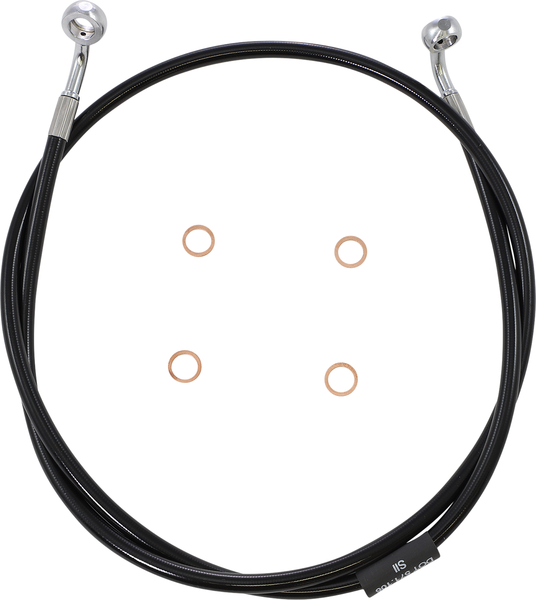 LA CHOPPERS Black Braided Brake Line Kit