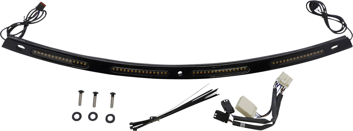 CUSTOM DYNAMICS Windshield Trim - Sequential Turn Signals / Black 2040-2830