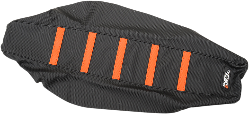 MOOSE OFFROAD Ribbed Seat Cover - Black Cover/Orange Ribs / KTM SX85 '18-'24 0821-2869