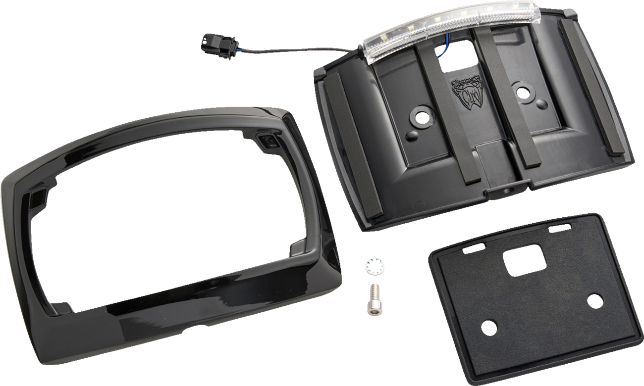 CIRO License Plate Frame - LED / Curved / Black 2030-2420