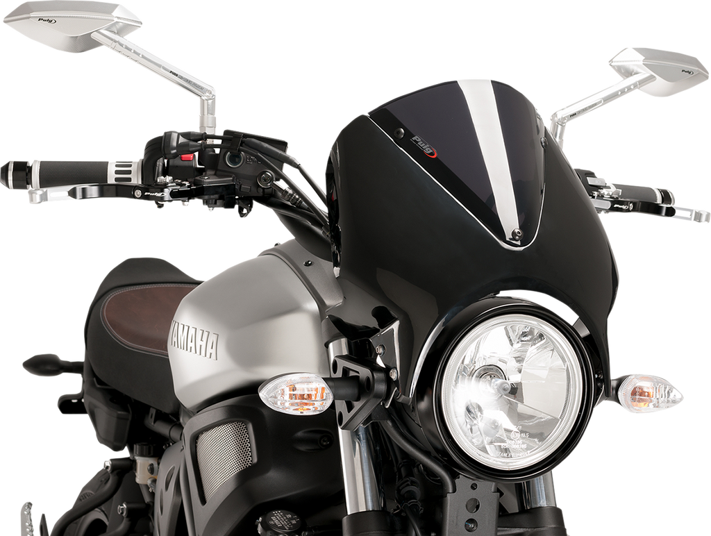 PUIG HI-TECH PARTS Retrovision Windshield - New Generation Windscreen / 11-3/4" / Dark Smoke / R9 2301-2470