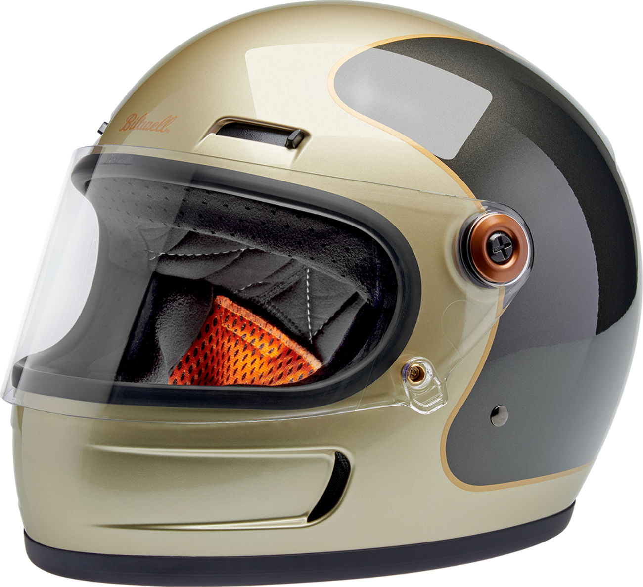 BILTWELL Gringo SV Helmet - Tracker / Gloss Metallic Champagne/Charcoal / Medium 0101-18400