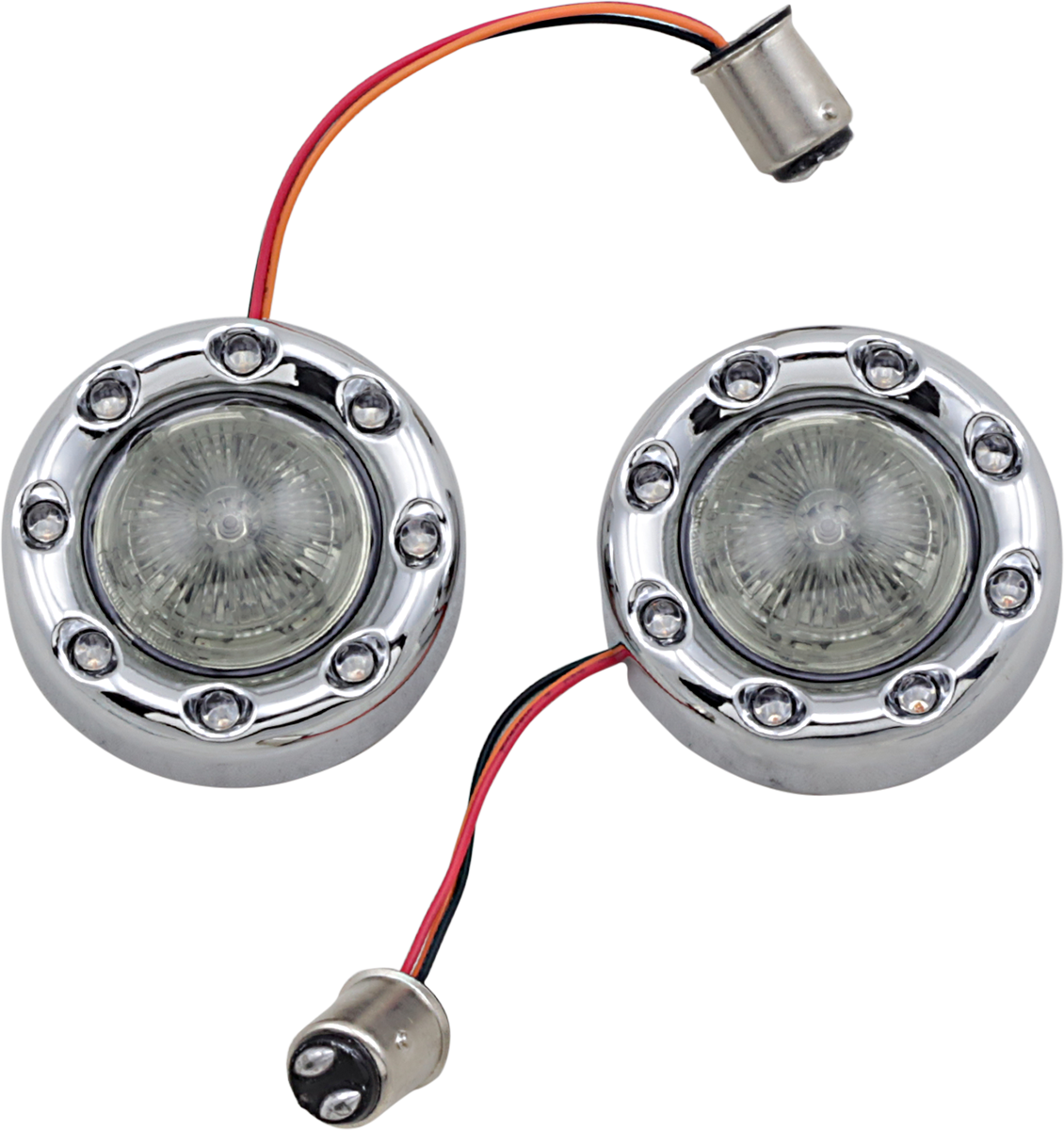 CUSTOM DYNAMICS Bullet Turn Signal 1157 - Chrome / Smoke Lens 2020-1880