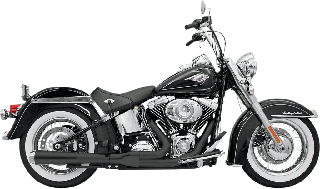 2:1 Exhaust - Black - Long - Softail