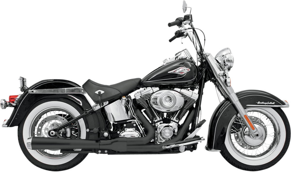 2:1 Exhaust - Black - Long - Softail