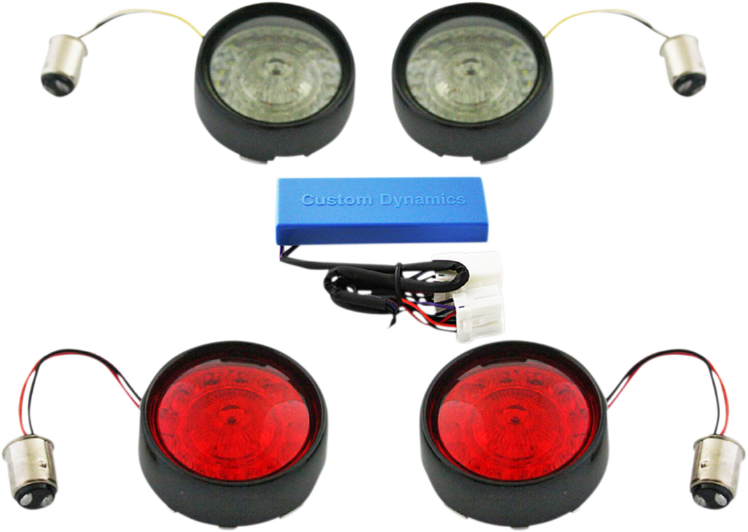 CUSTOM DYNAMICS Full Bullet Turn Signal Conversion Kit - Black 2020-1699