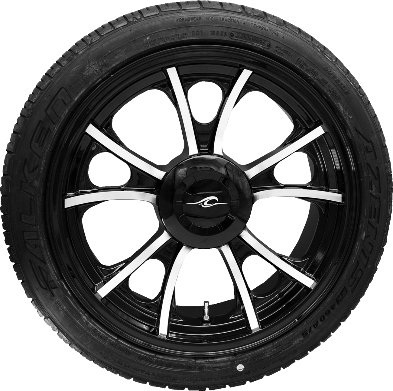 COASTAL MOTO Largo 3D Rear Wheel - Black Cut (18") | Falken Tire (215/45ZR18) / Trike 0336-0022