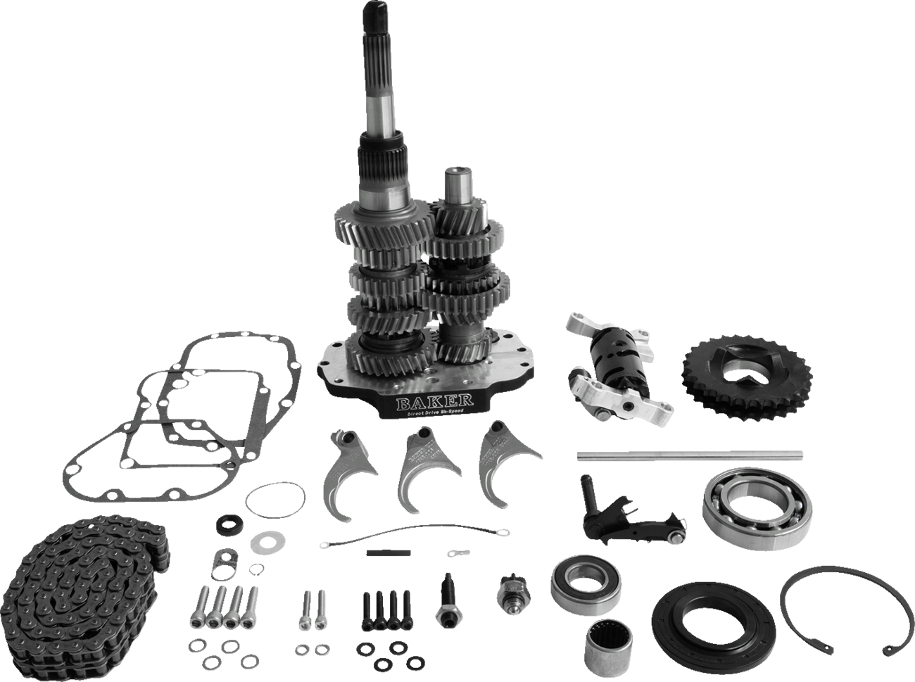 BAKER DRIVETRAIN Direct Drive Gear Set - 6-Speed / Black / '90-'97 Harley-Davidson 1103-0052