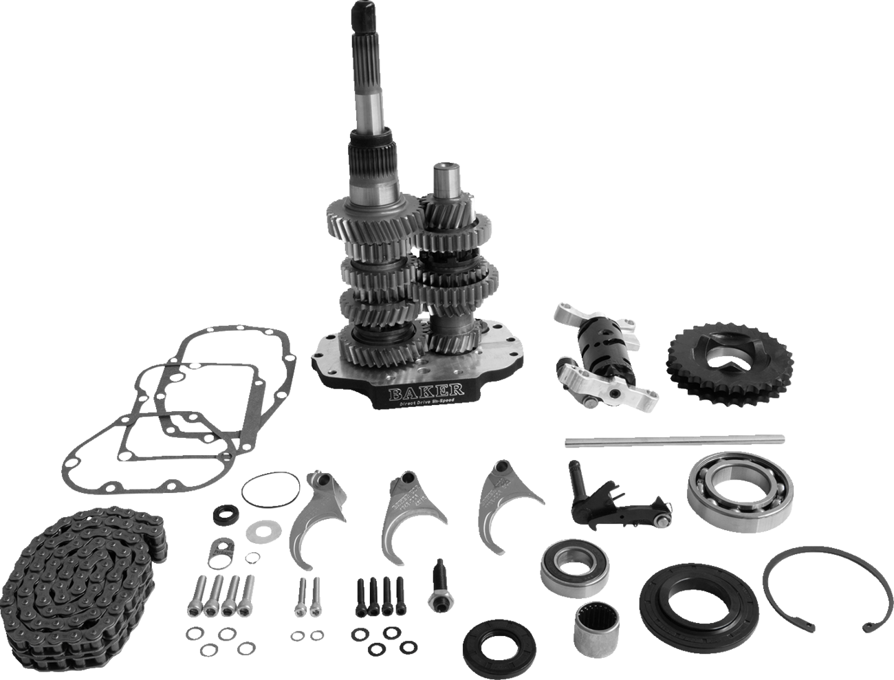 BAKER DRIVETRAIN Direct Drive Gear Set - 6-Speed / Black / '98-'00 Touring/FXR 1103-0056