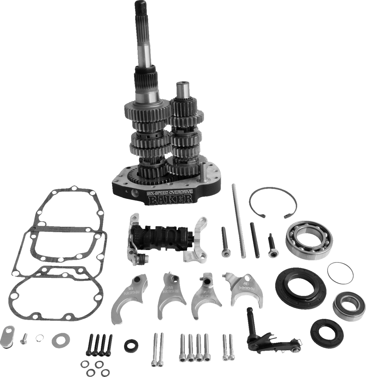 BAKER DRIVETRAIN Gear Set - Overdrive/6-Speed / Black / '00-'06 Harley-Davidson 1103-0058