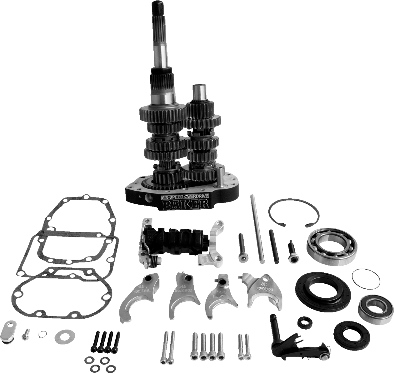 BAKER DRIVETRAIN Gear Set - Overdrive/6-Speed / Black / '90-'97 Harley-Davidson 1103-0057